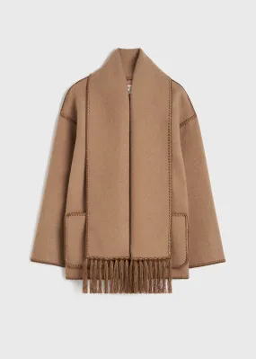 244WRO918FB0292 Embroidered scarf jacket