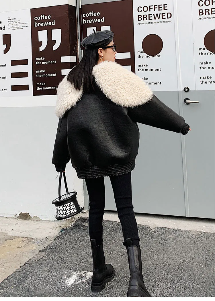 8GIRLS FAUX SHEARLING BIKER JACKET