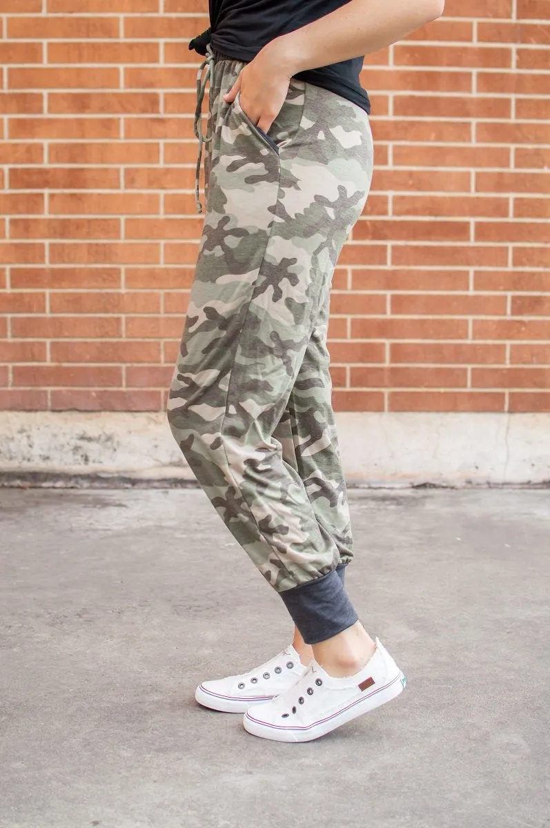 Accent Joggers | Camo and Charcoal