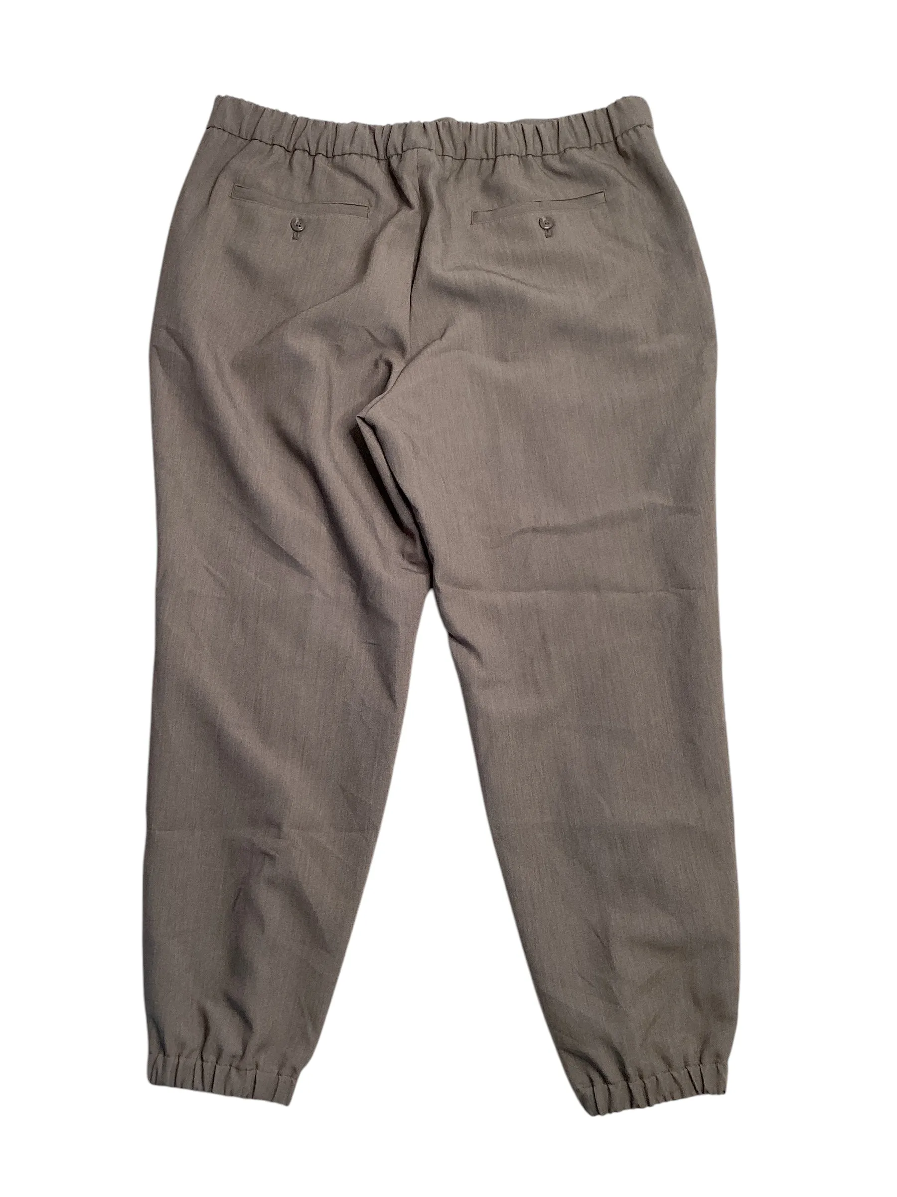 Alfani Mens Regular Fit Stretch Pleated Jogger Pants Bolgio Taupe Grey Small
