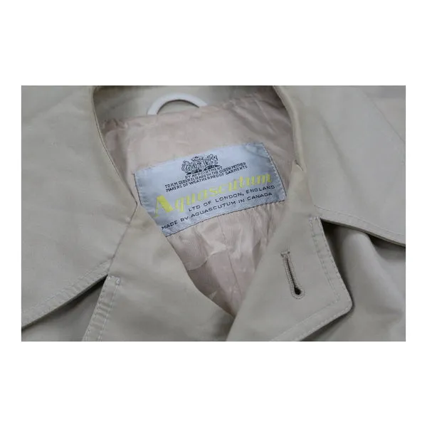Aquascutum Trench Coat - Large Cream Cotton Blend