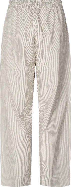 Astrid Pant Poplin - Mulch White Stripe