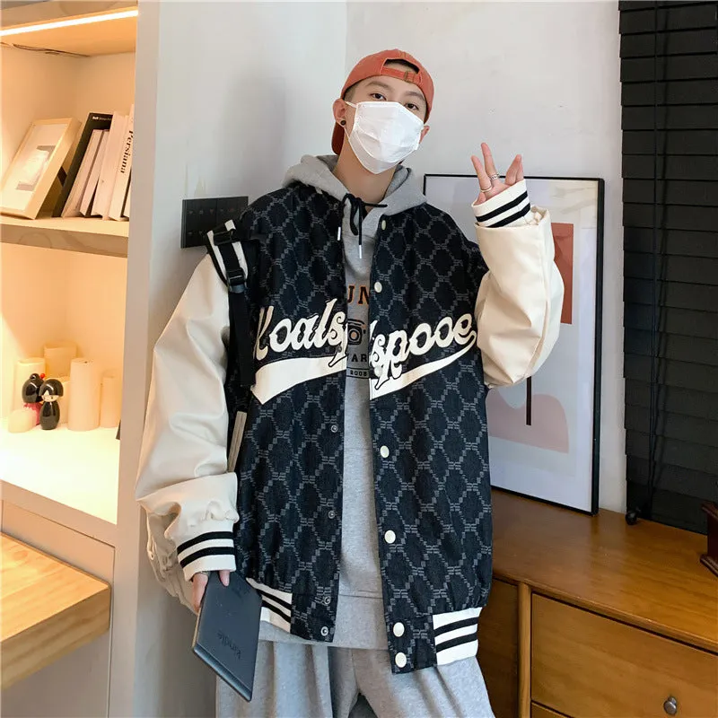 Baggy Jacket Autumn Baseball Jacket Men's Printed Casual Jacket