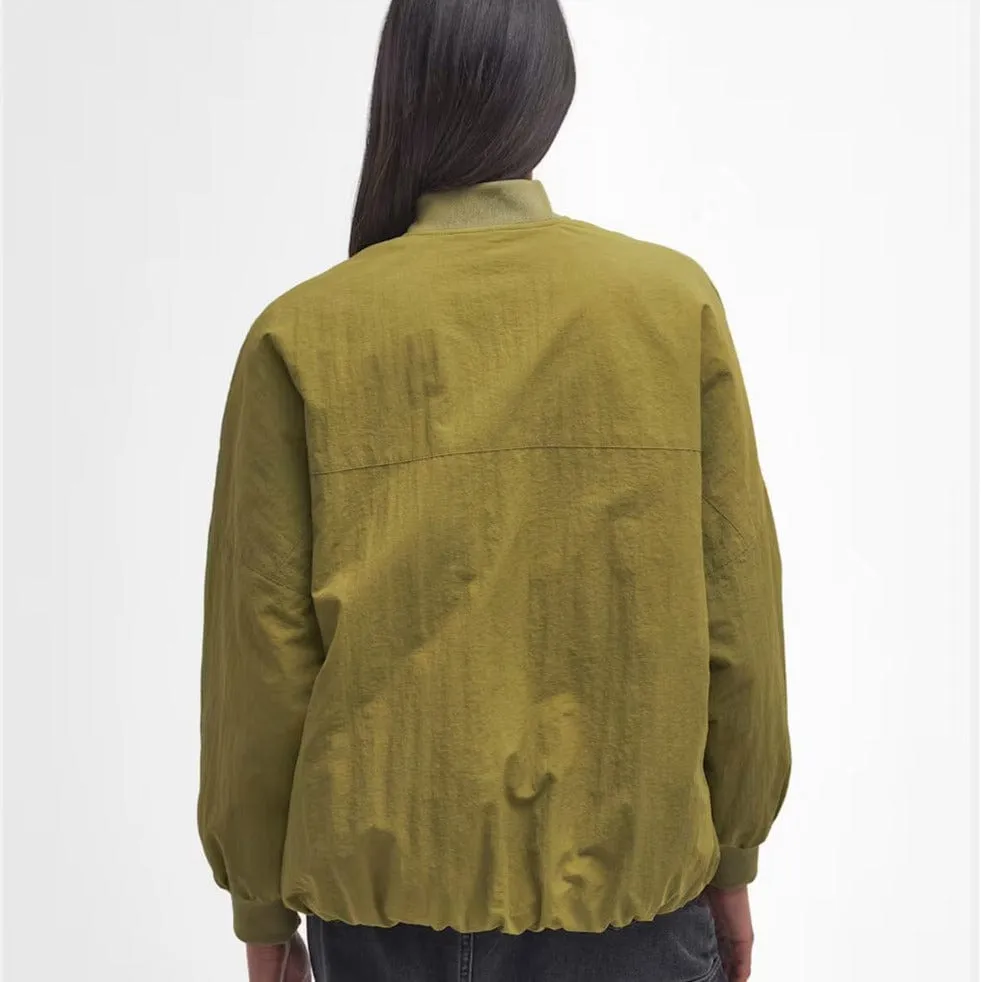 Barbour International Mansell Bomber Jacket In Golden Khaki