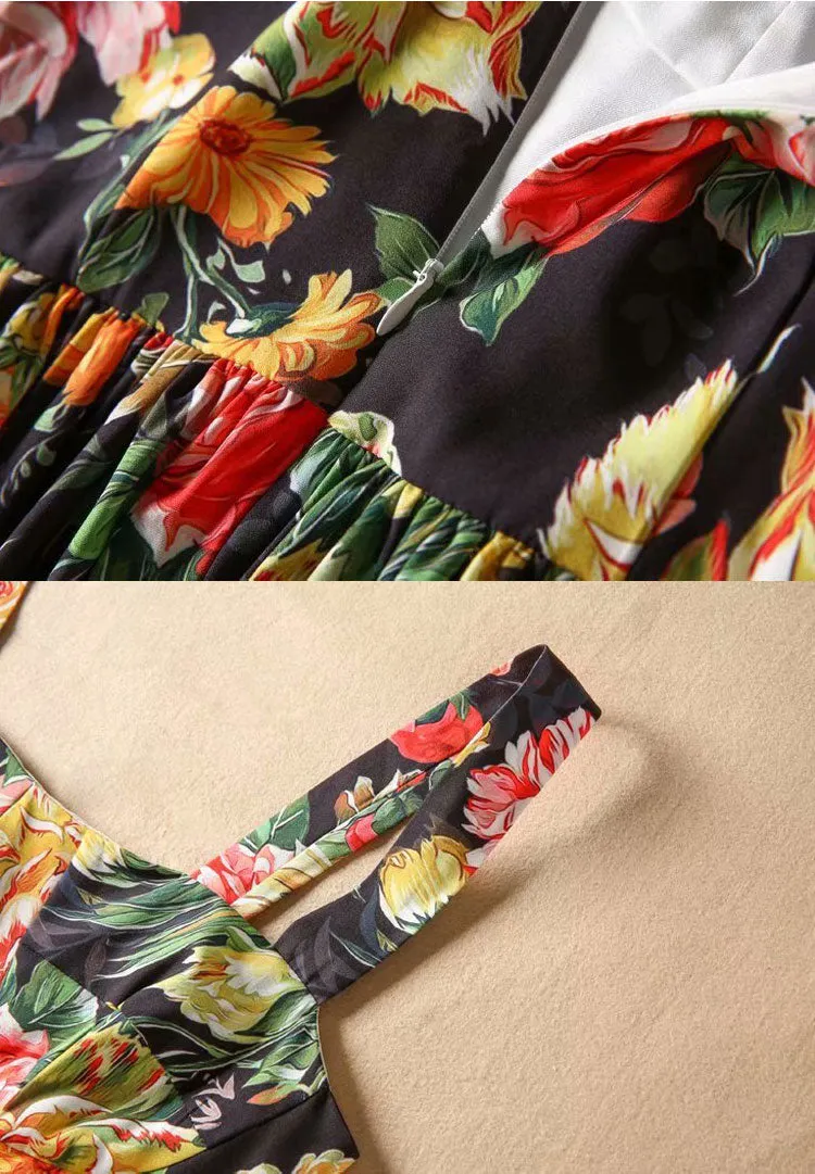 BBL DESIGN SUMMER FLORAL PRINT MAXI DRESS