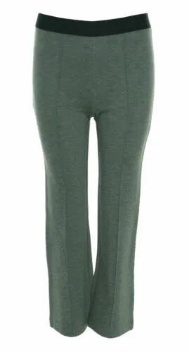 BCBG Maxazria Women's Carlton Stretch Knit Cropped Pants Heather Gray Size XXS