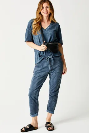 Becca Vintage Wash Button Detail Joggers