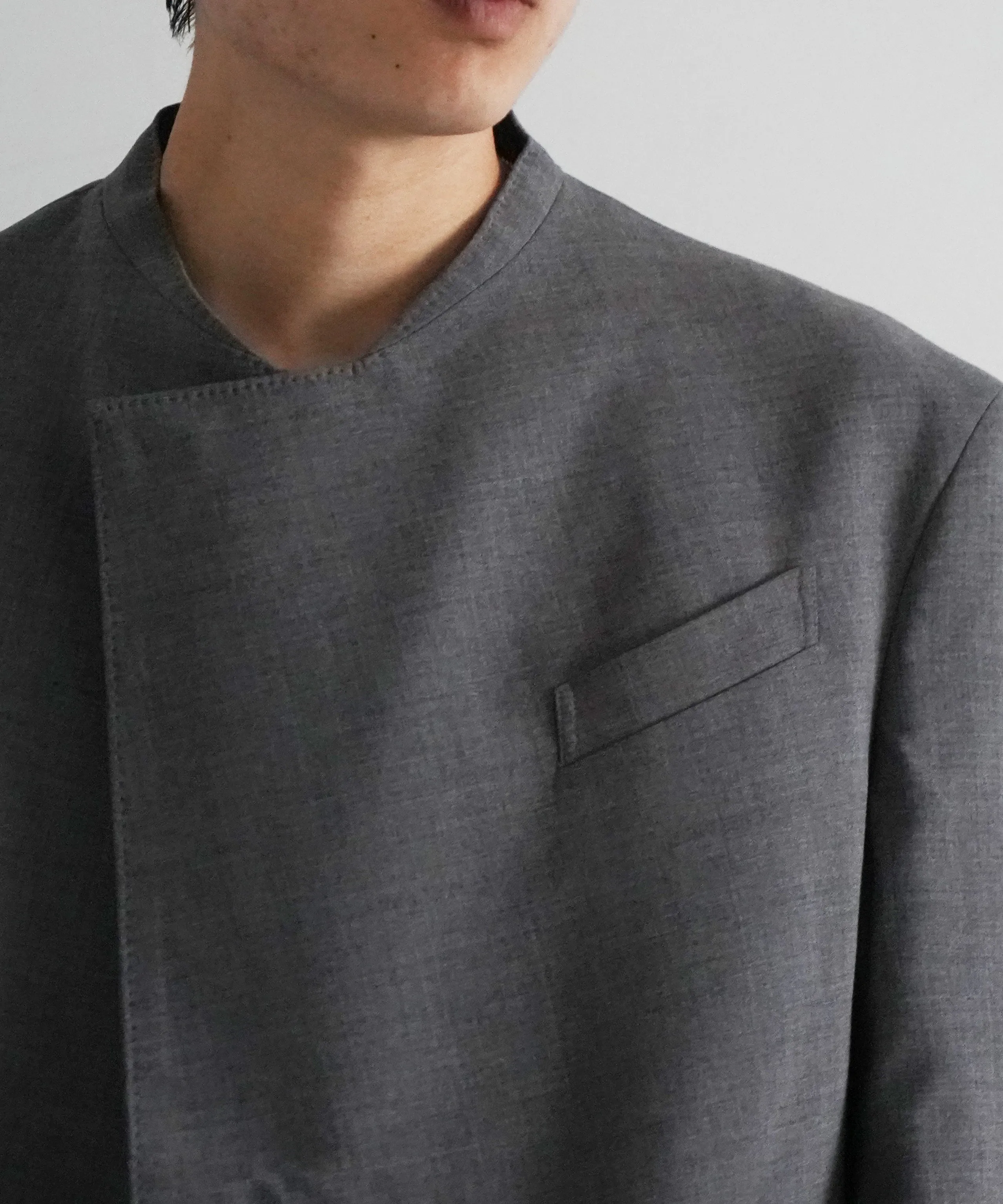 BIBLIOTHERK PULLOVER TAILORED JACKET "GRAY"