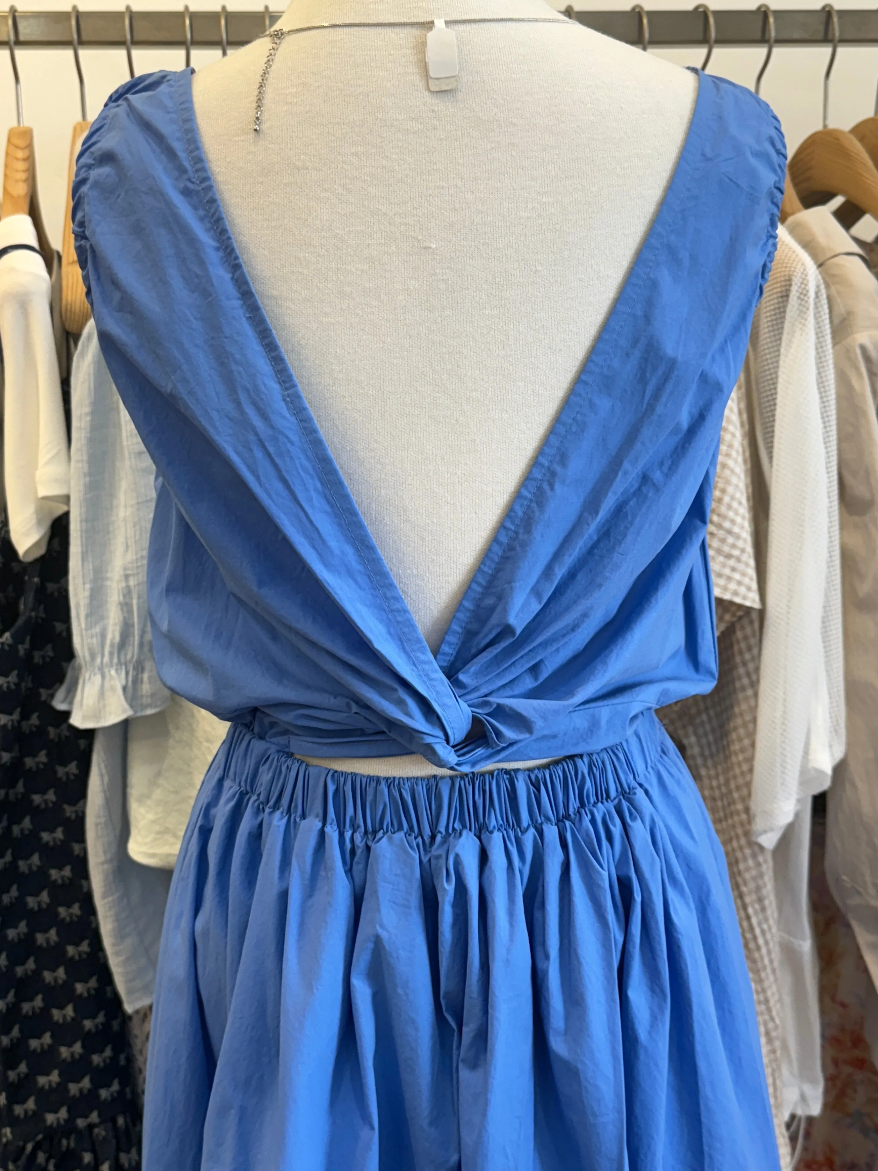 Blue Backless Dress