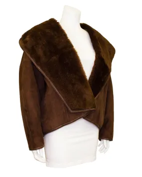 Brown Suede Bomber Jacket