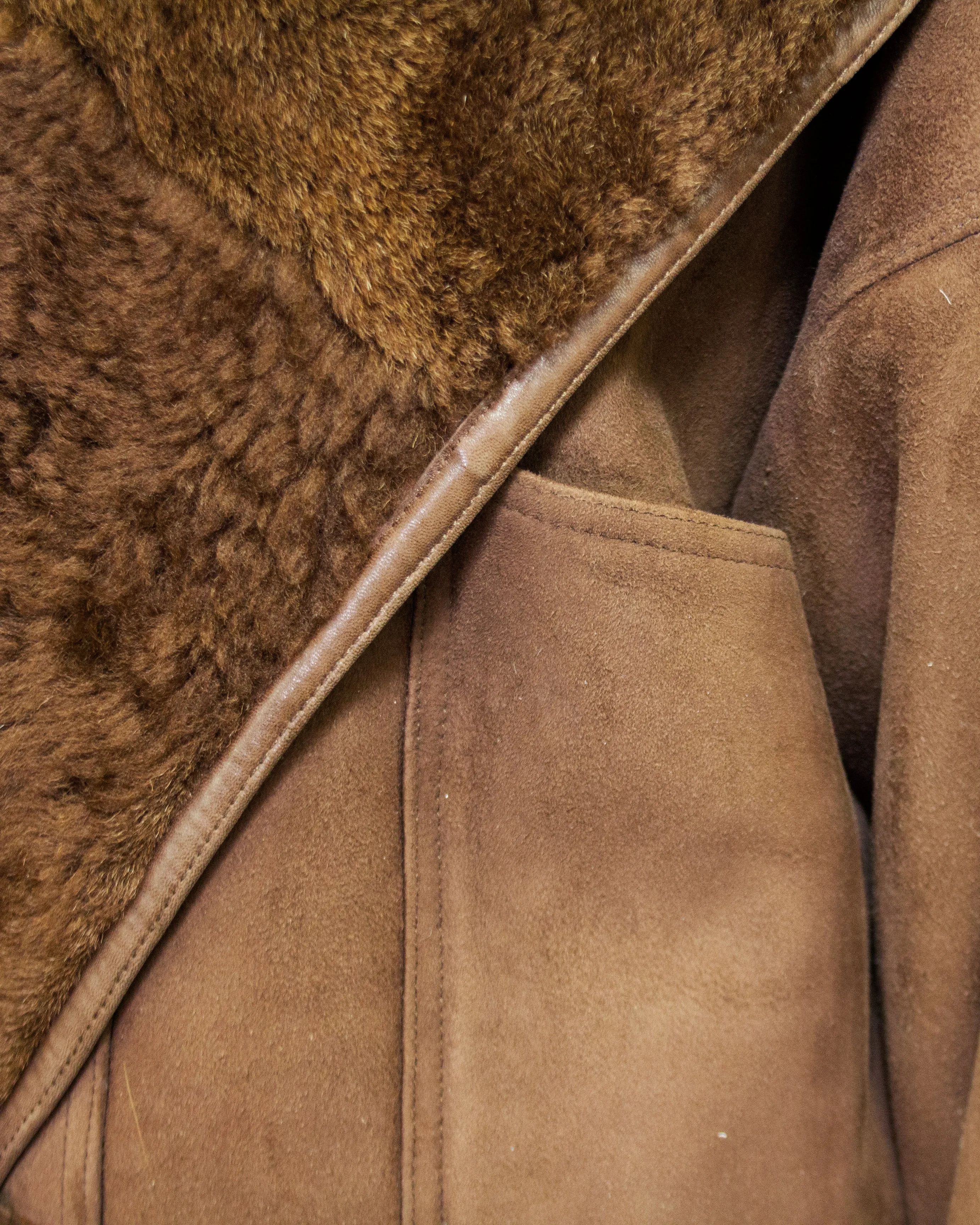 Brown Suede Bomber Jacket