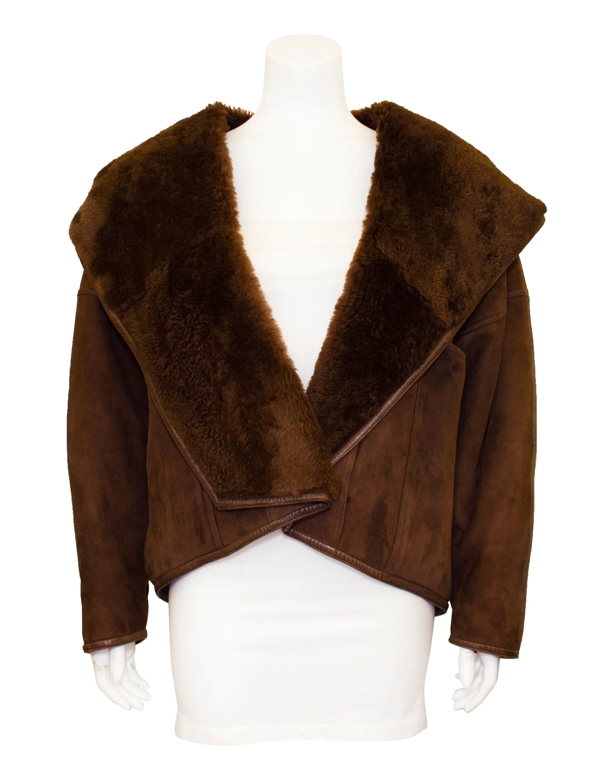 Brown Suede Bomber Jacket