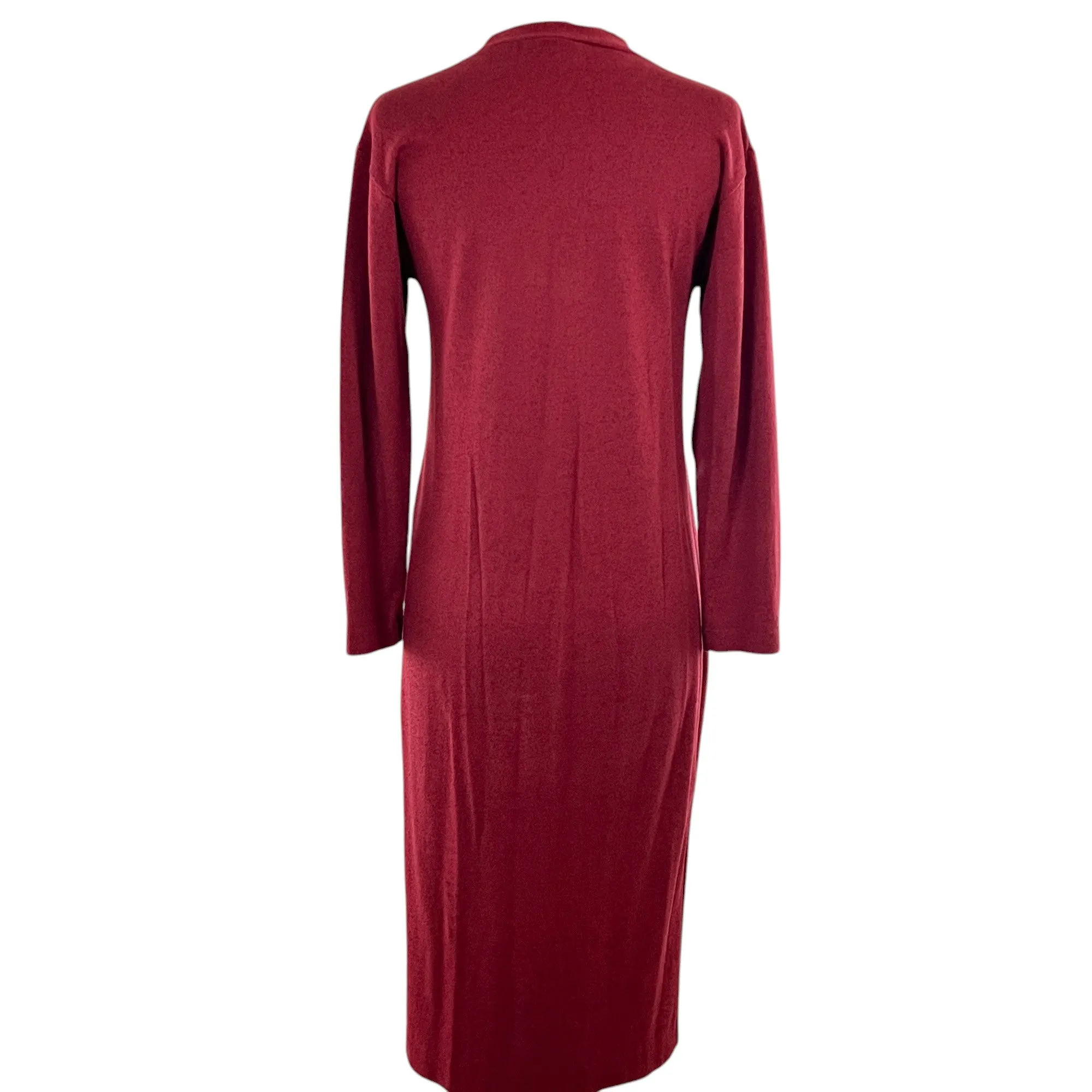 Burgundy Midi Sweater Dress Size Small