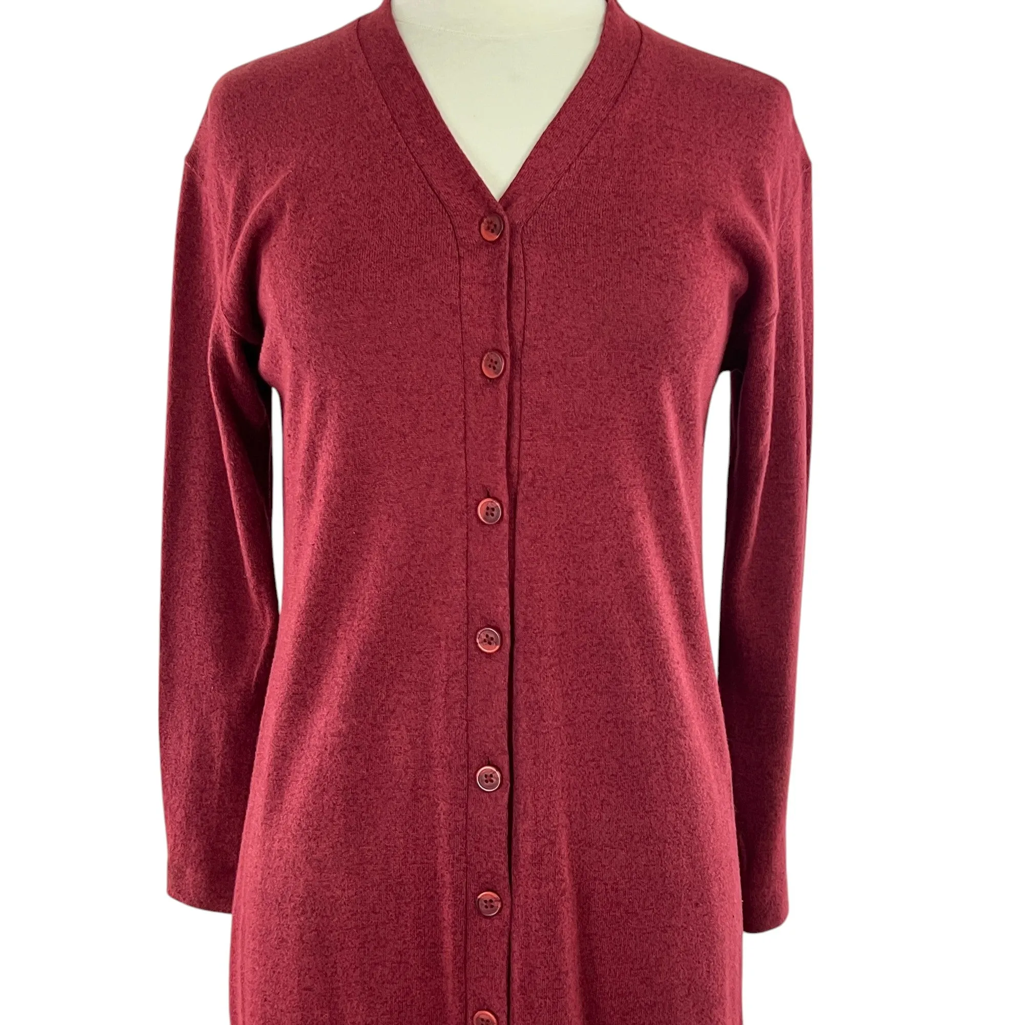 Burgundy Midi Sweater Dress Size Small
