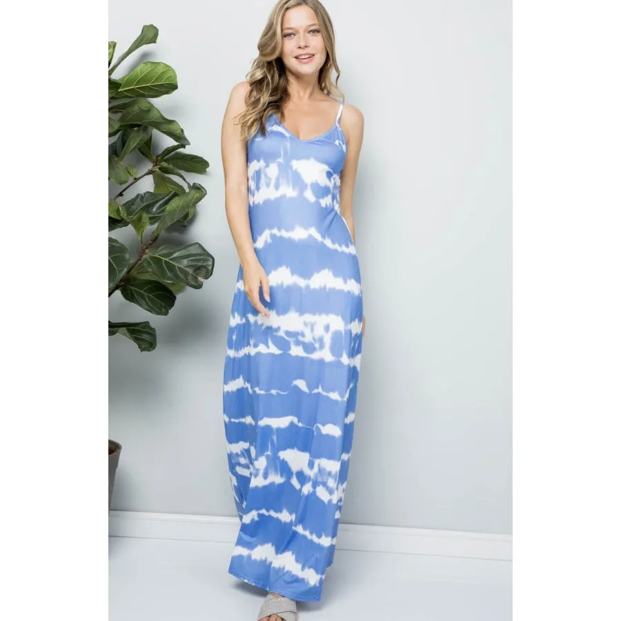 Buttery Soft DTY Tie Dye Maxi Dress