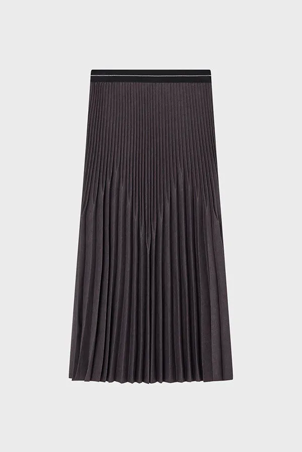 CELINA PLEATED MIDI SKIRT