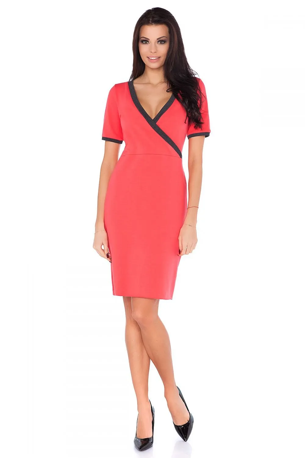 Chic Envelope Front Knit Dress