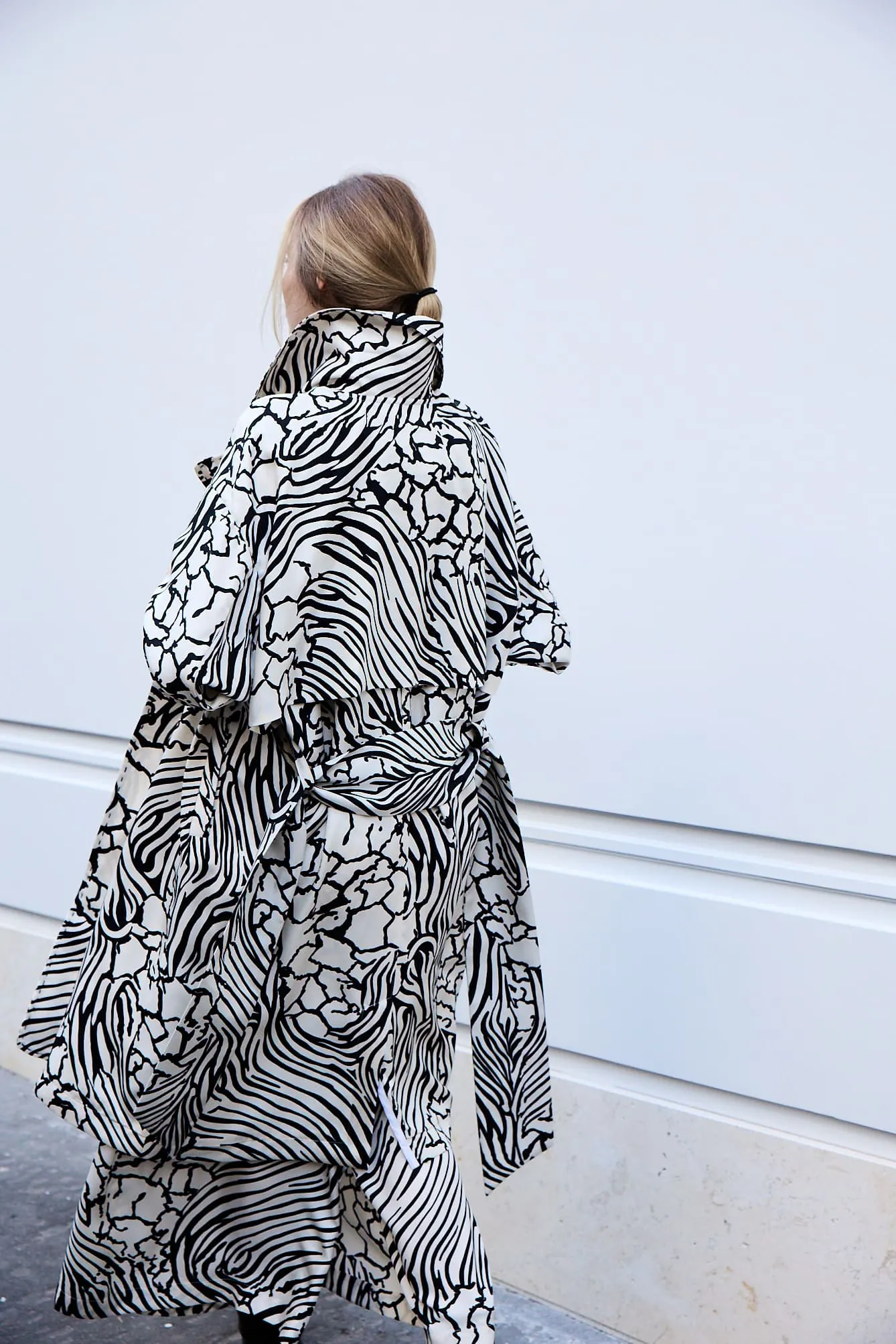 CONCORDE zebra - silk mid-length trench