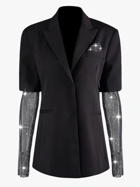Cotton-Blend Mini Blazer Dress
