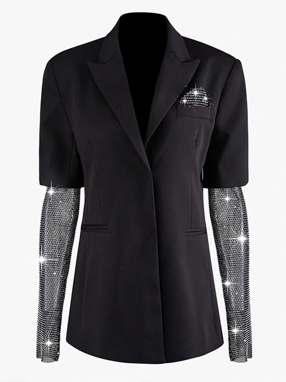 Cotton-Blend Mini Blazer Dress