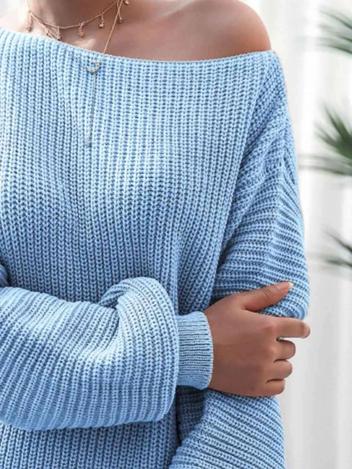 Cozy Fascination Rib-Knit Boat Neck Sweater Dress