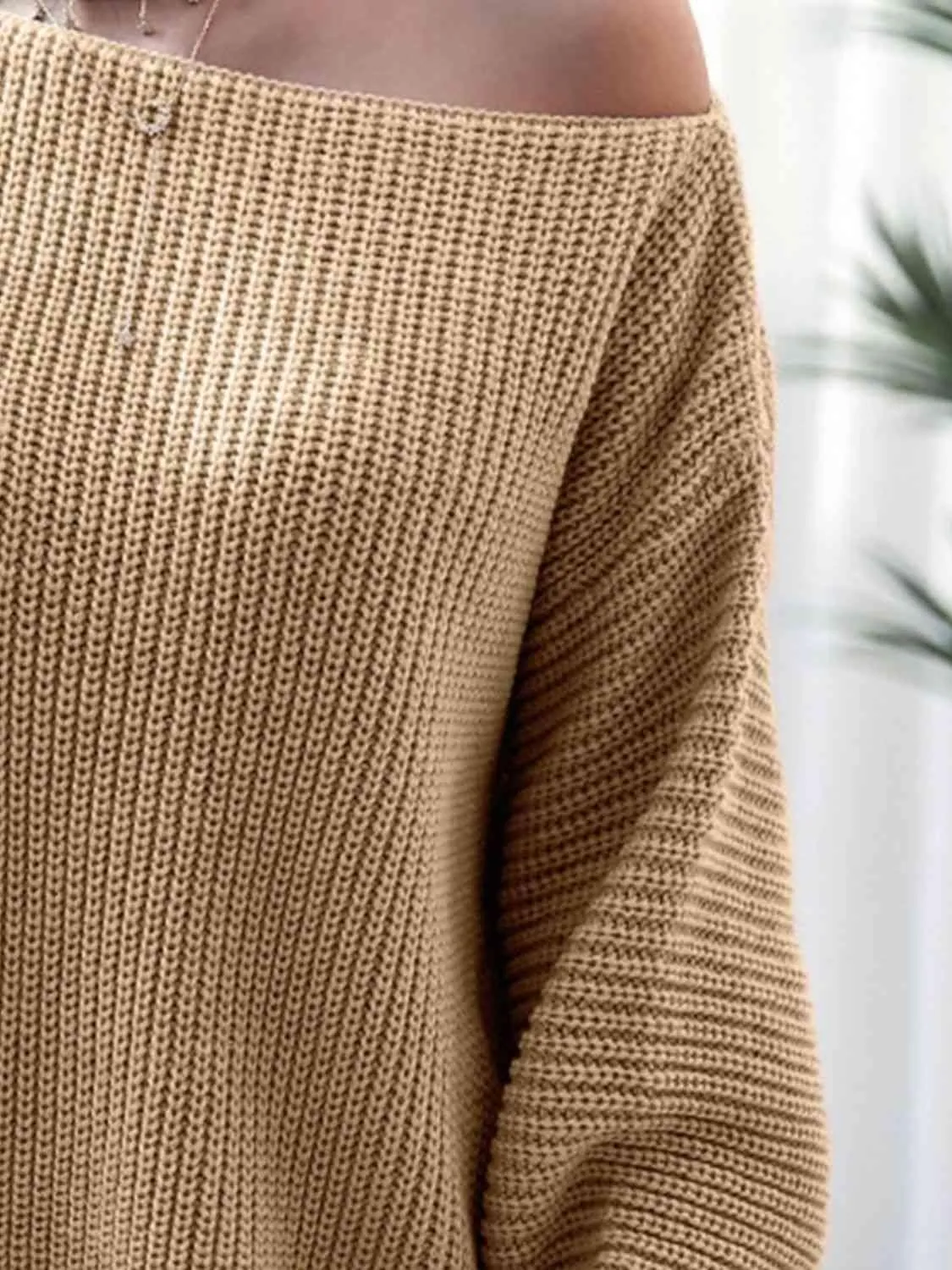 Cozy Fascination Rib-Knit Boat Neck Sweater Dress