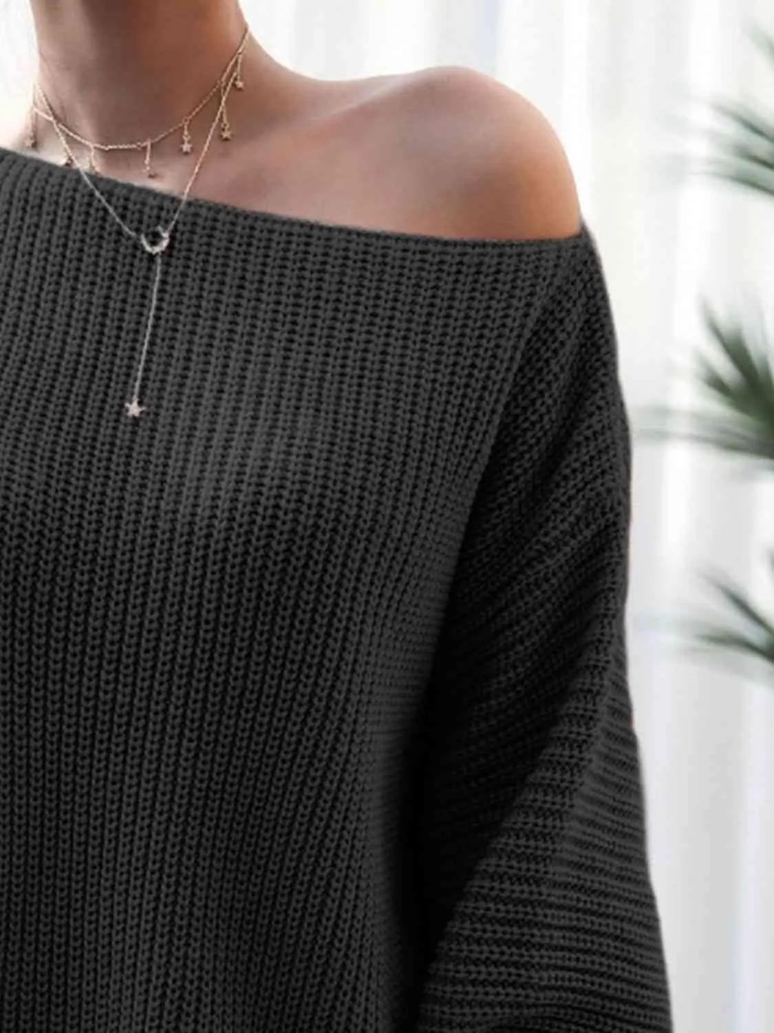 Cozy Fascination Rib-Knit Boat Neck Sweater Dress