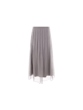 Crispy Chiffon Midi Skirt