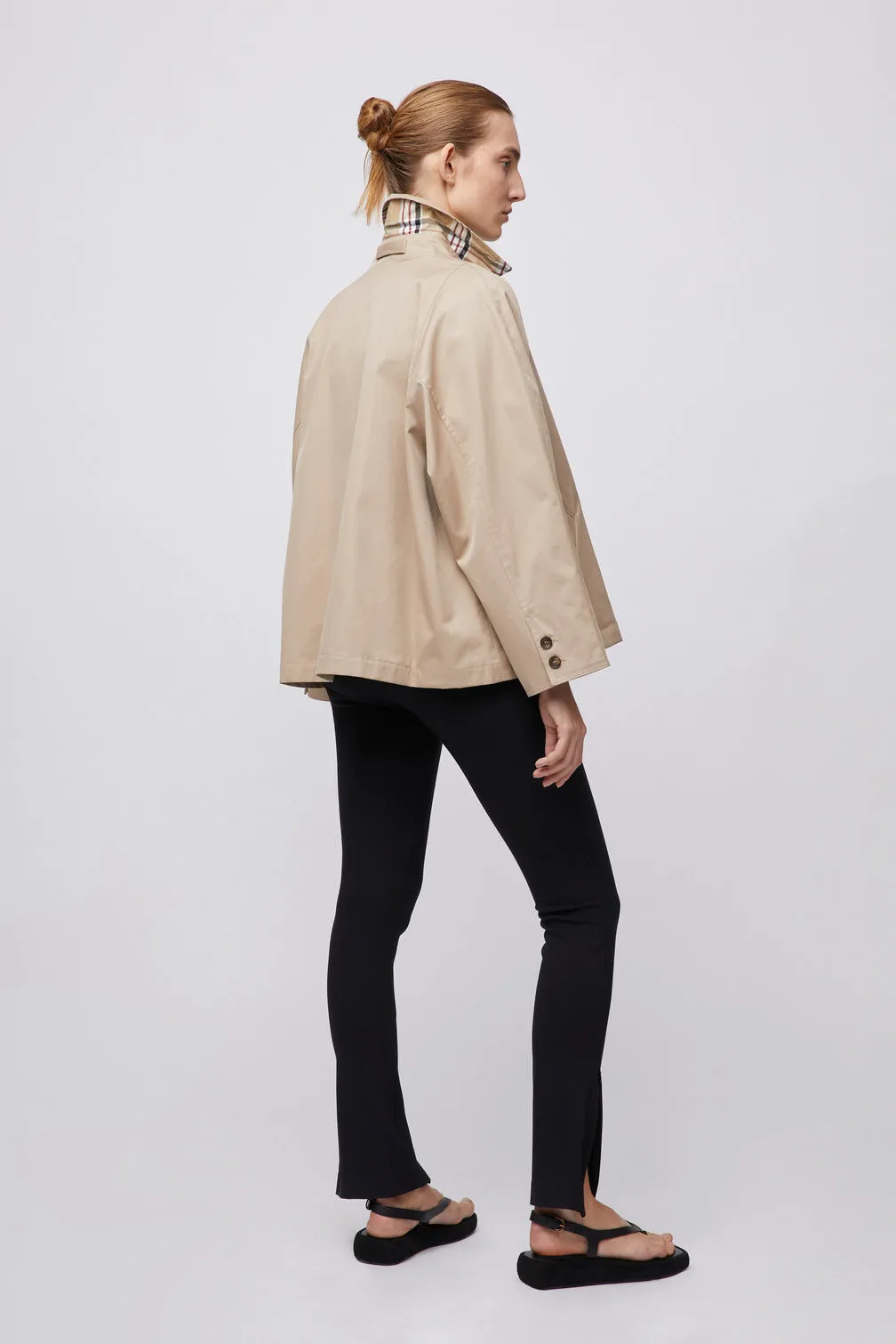 Cropped Trench Coat - Travertine