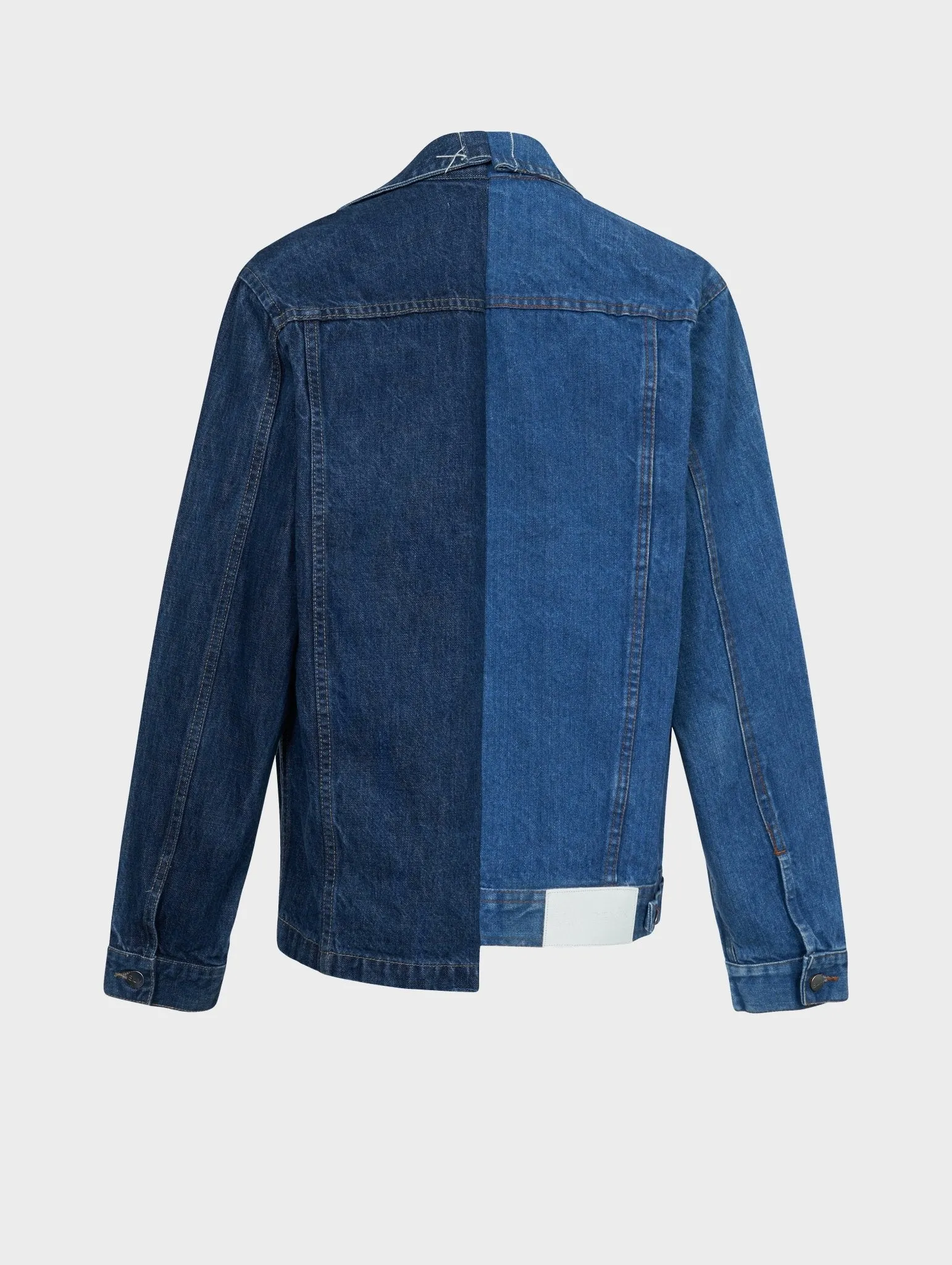 Dark Mid Blue Contrast Denim Jacket