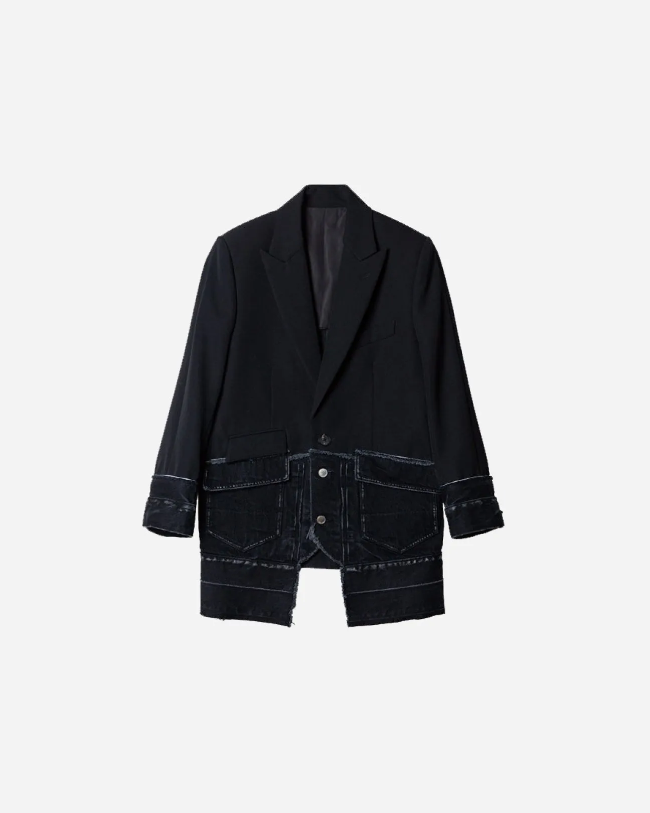 DENIM DOCKING TAILORED JACKET .10【BLACK/BLACK】