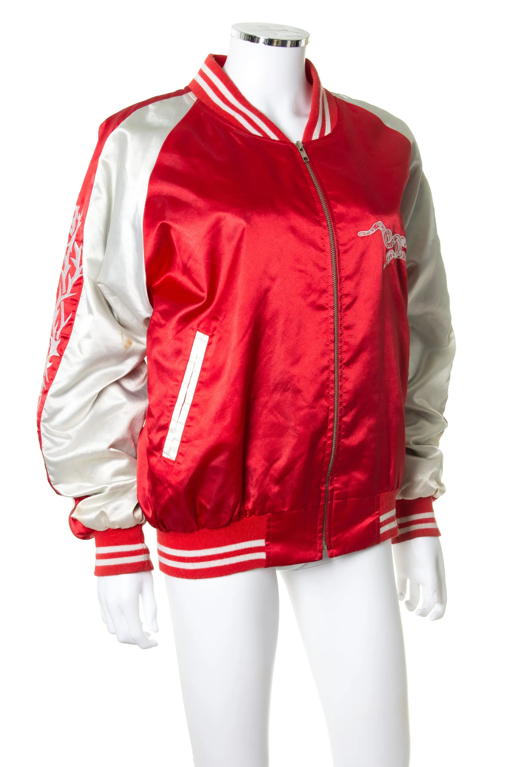 Dragon Embroidered Bomber Jacket