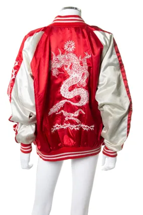 Dragon Embroidered Bomber Jacket