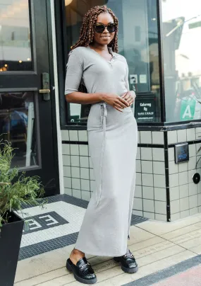 Elbow Sleeve Knit Sweater Maxi Fall Dress