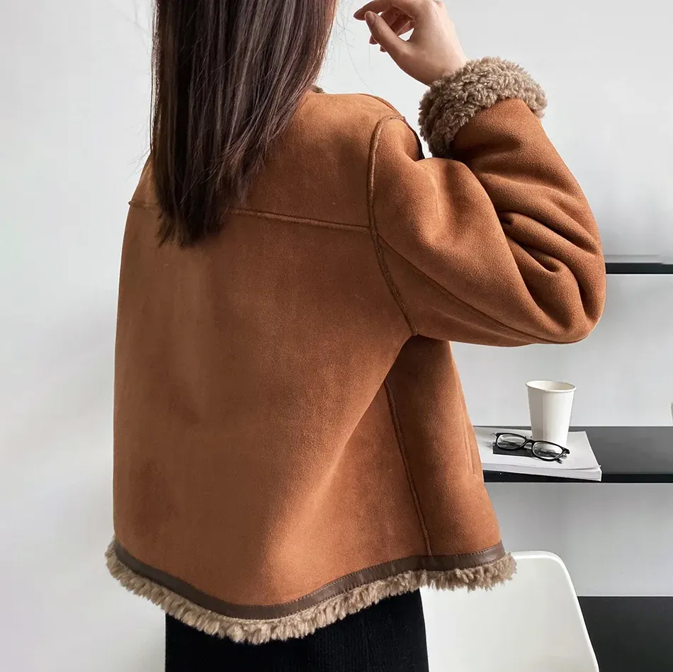 Faux Shearling Jas