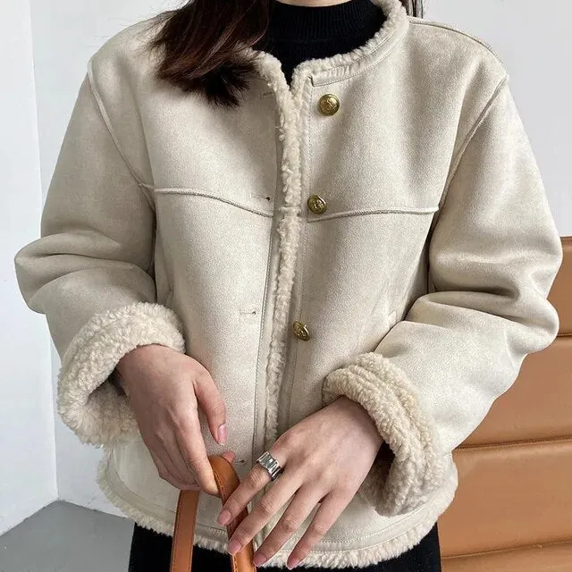 Faux Shearling Jas