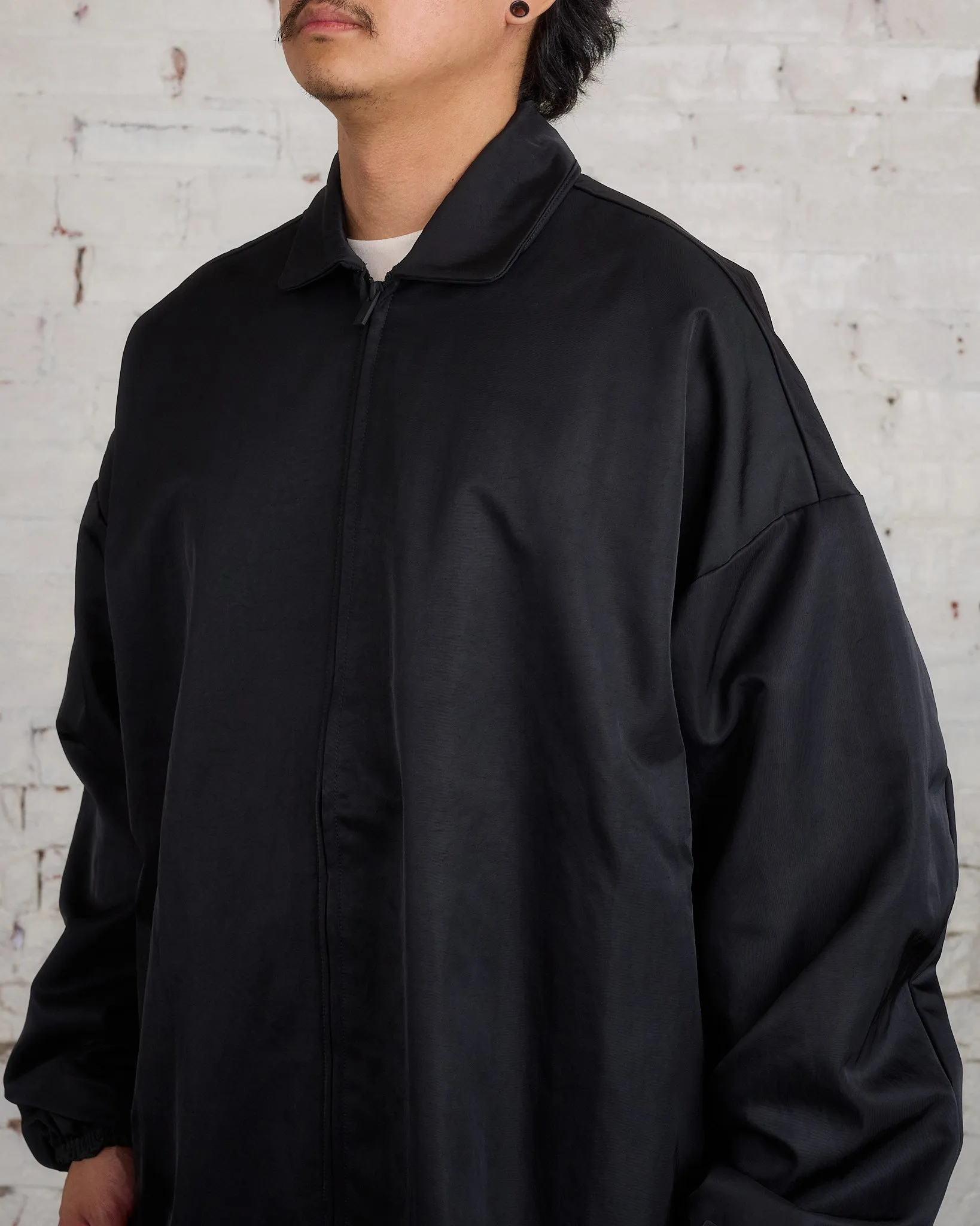 Fear of God Essentials Textured Nylon Trench Coat Black