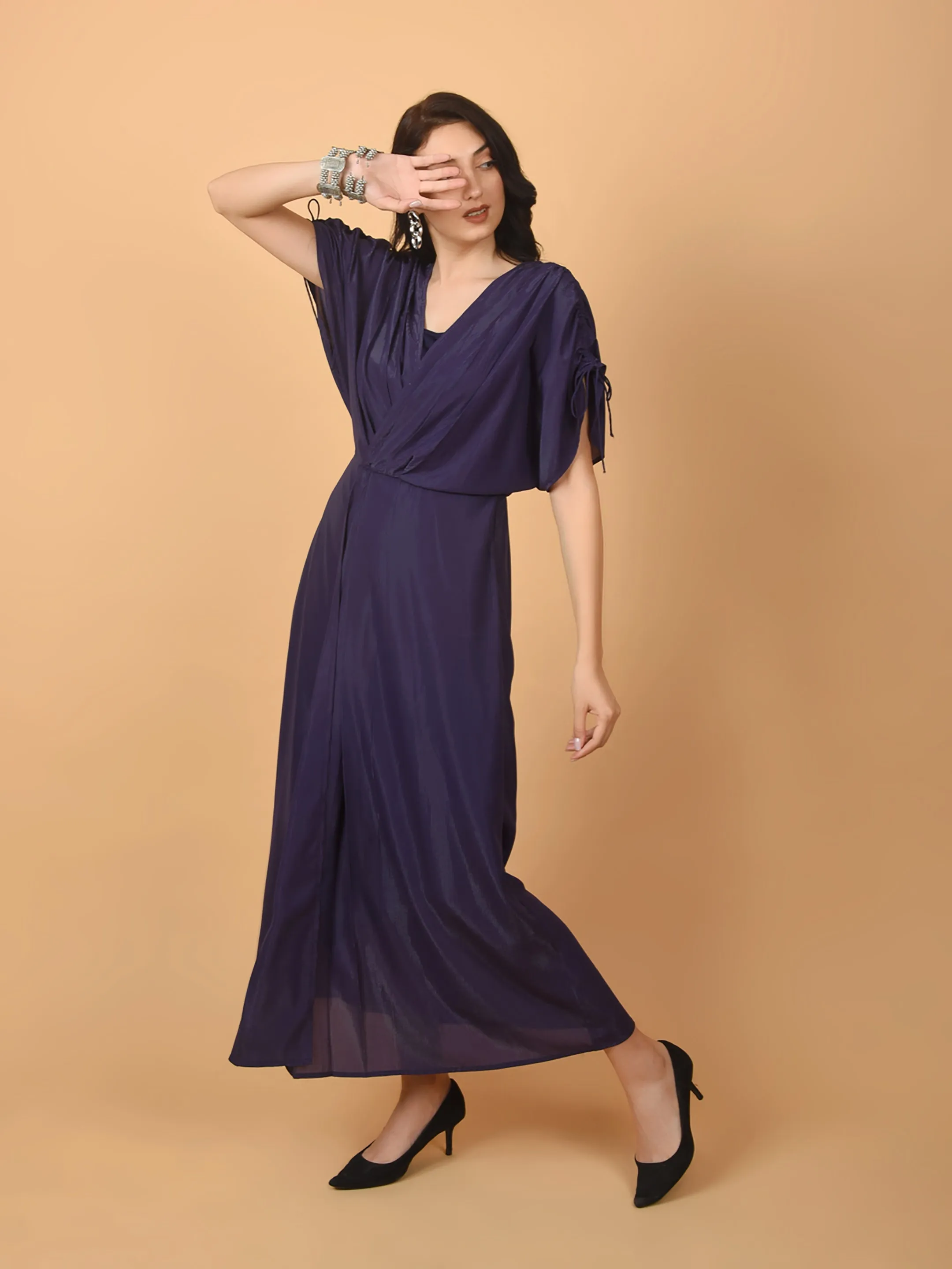 Flawless Purple Party Dress For Women  | BEKKY