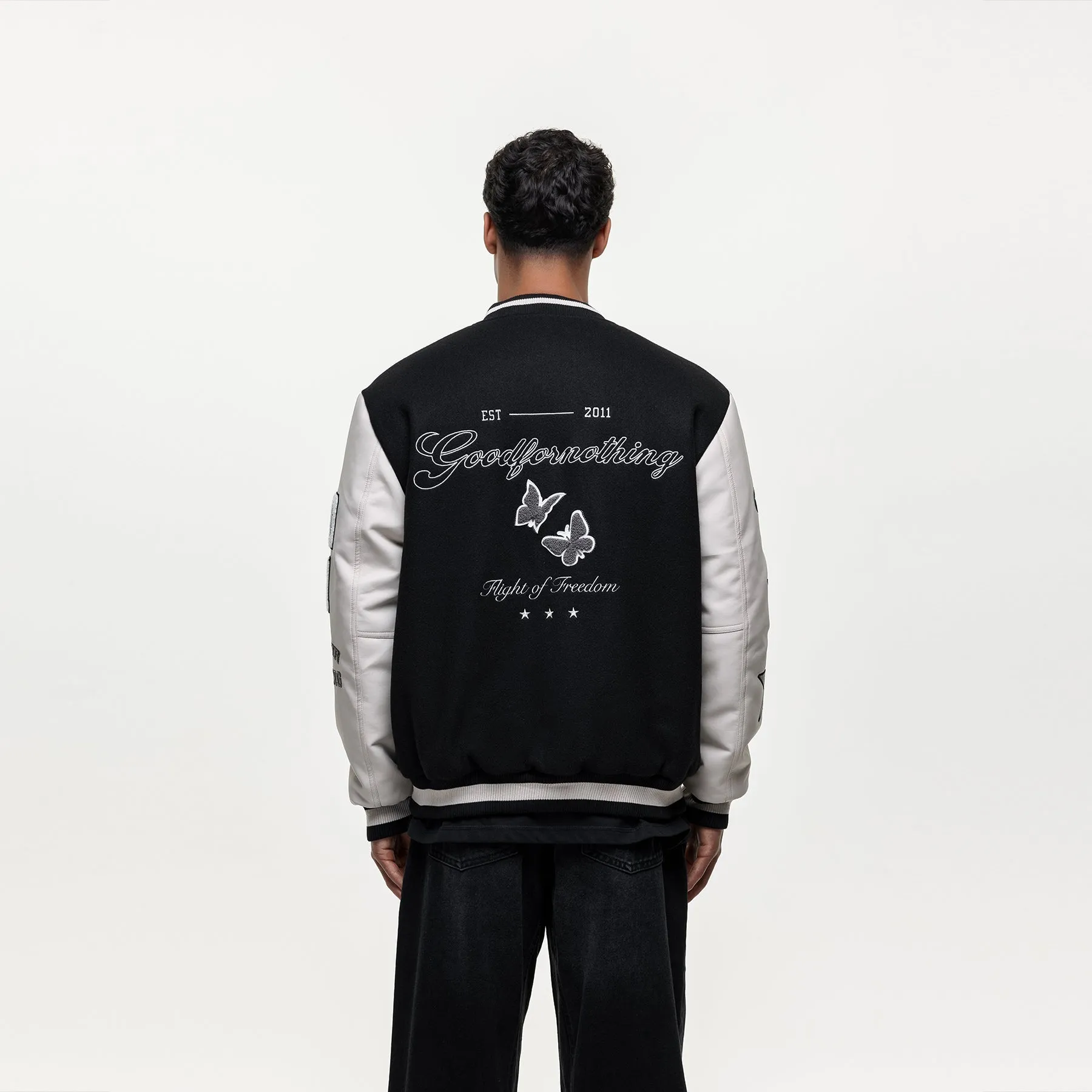 Flight Faux Wool Bomber Jacket