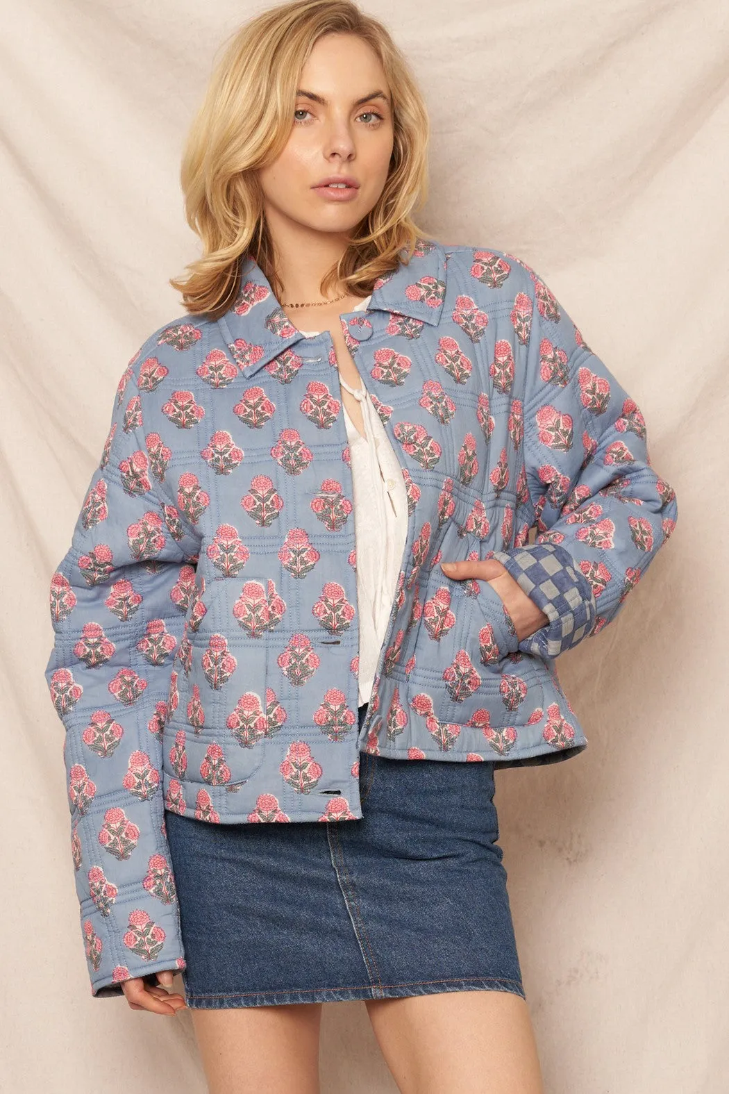Floral Flip Reversible Jacket