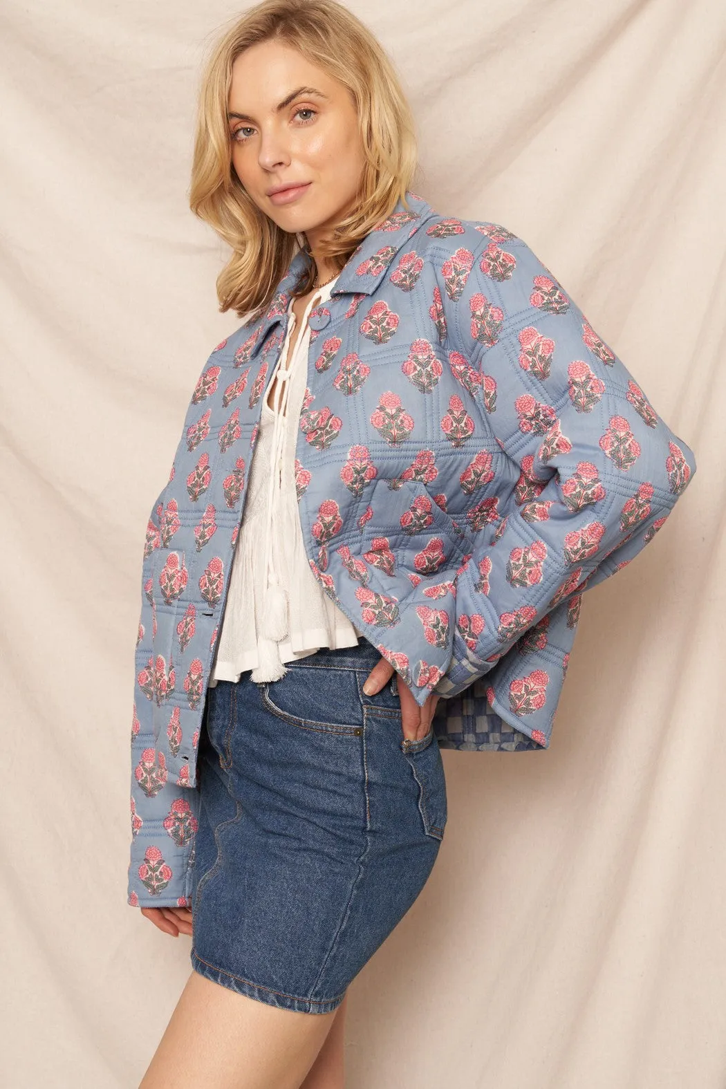 Floral Flip Reversible Jacket