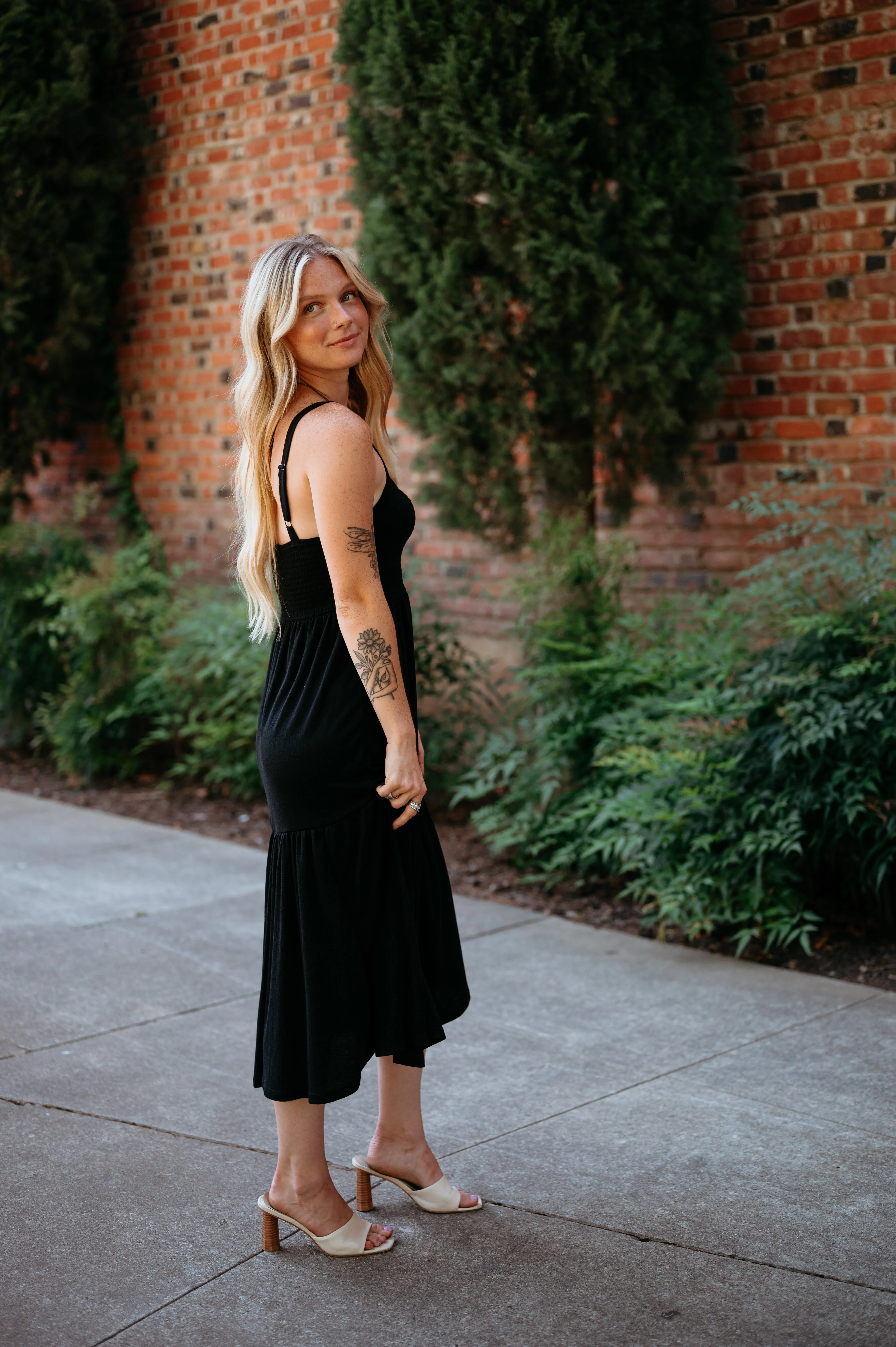 Florence's Smocked Top Tiered Maxi Dress