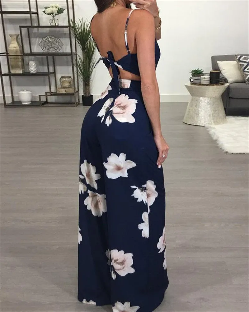 Funki Buys | Pants | Women's Floral Jumpsuit Summer Romper