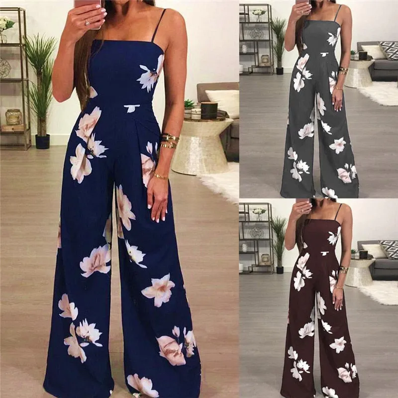 Funki Buys | Pants | Women's Floral Jumpsuit Summer Romper