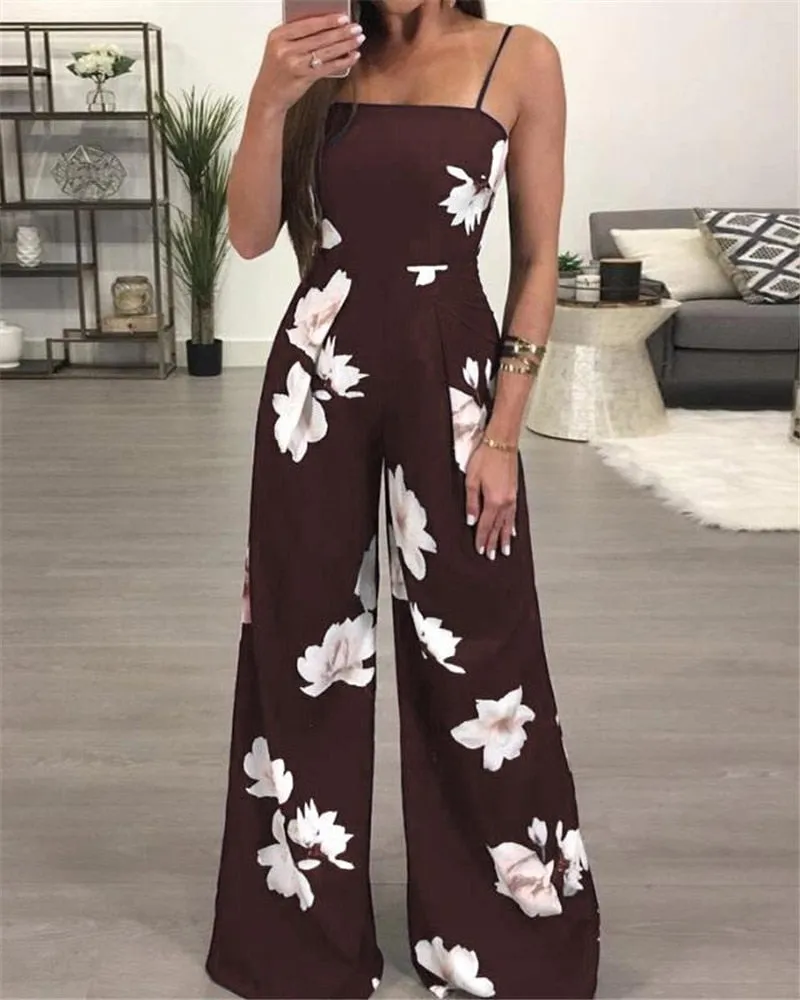 Funki Buys | Pants | Women's Floral Jumpsuit Summer Romper