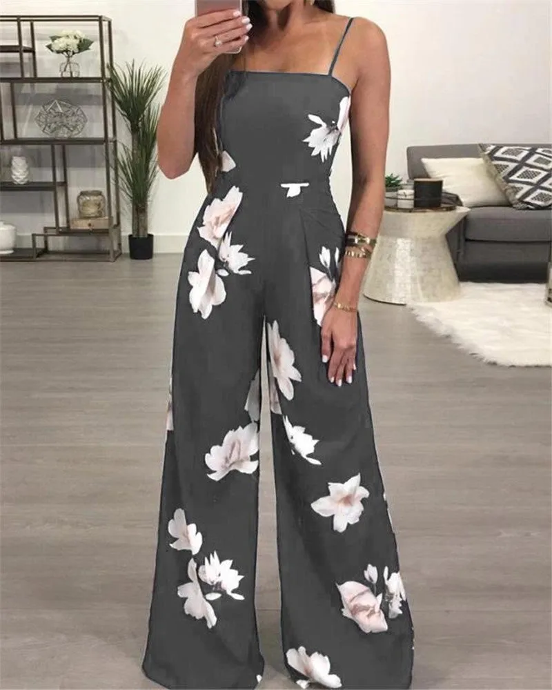 Funki Buys | Pants | Women's Floral Jumpsuit Summer Romper