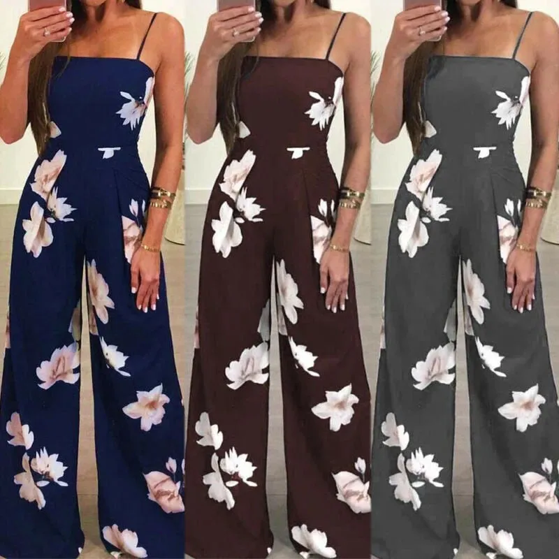 Funki Buys | Pants | Women's Floral Jumpsuit Summer Romper