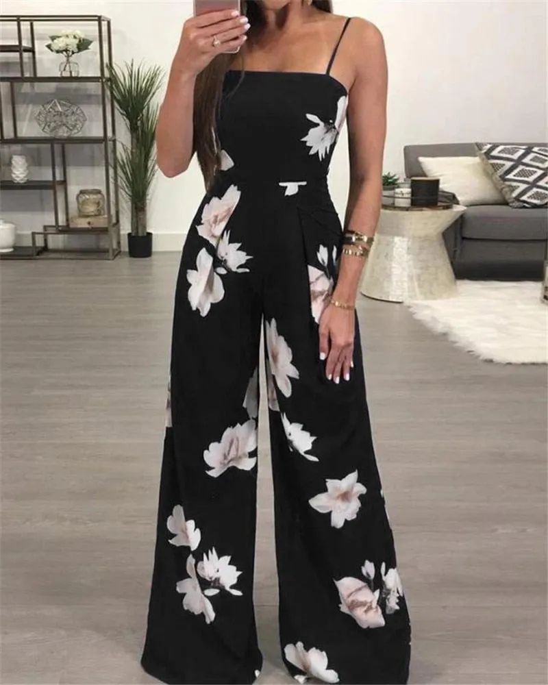 Funki Buys | Pants | Women's Floral Jumpsuit Summer Romper