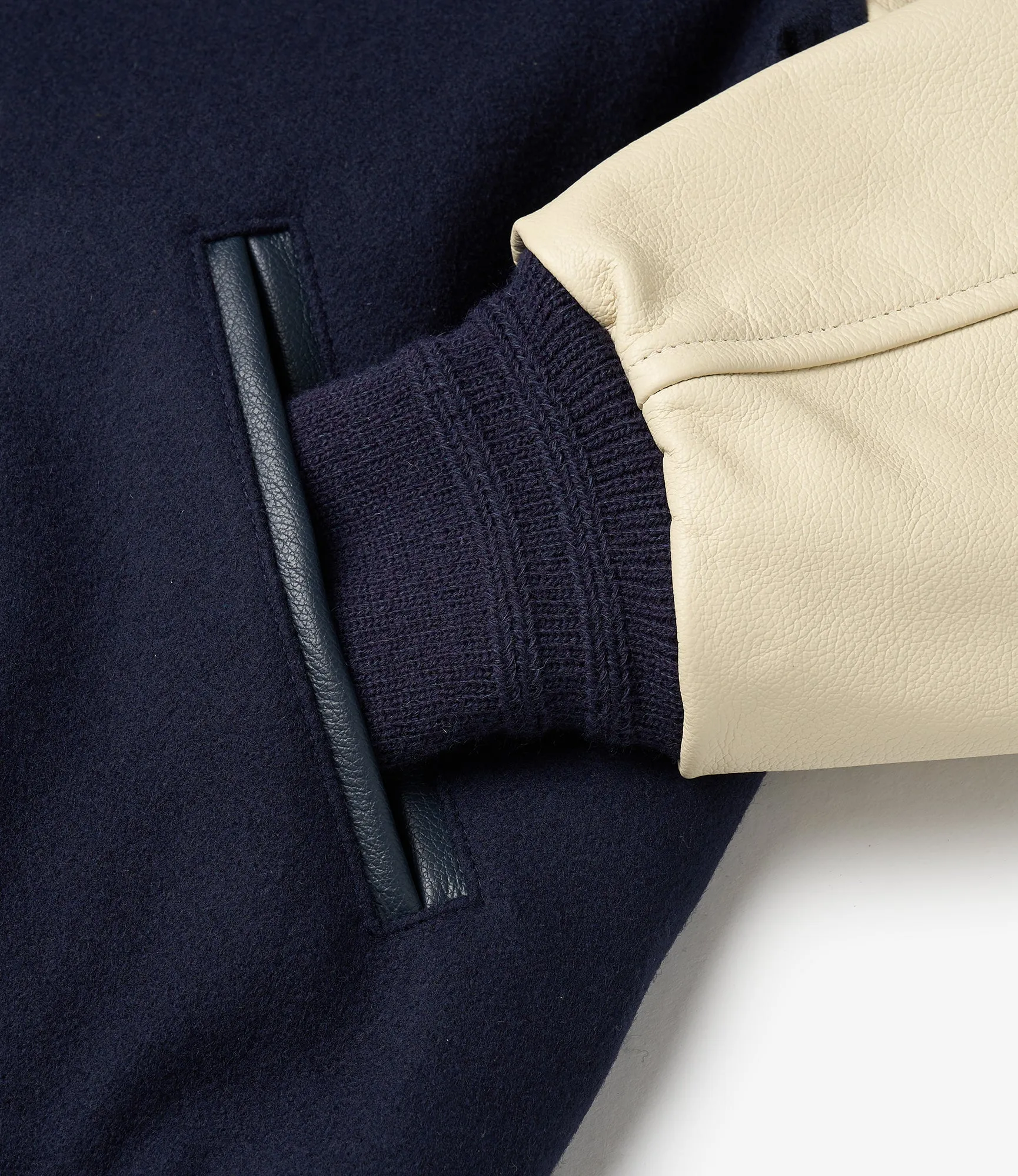 GDP x Golden Bear Varsity Jacket - Navy/Cream