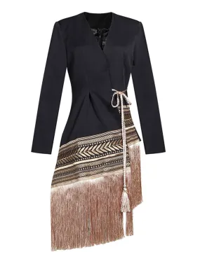 GF Tasseled Blazer-Dress